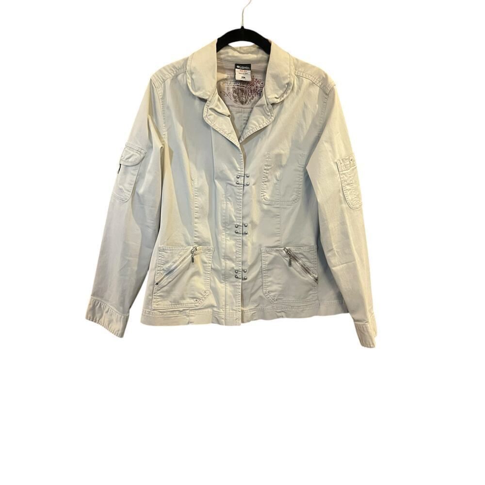 COLUMBIA X.C.O. KHAKI LIGHT WEIGHT WOMENS BLAZER JACKET SIZE XL